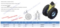 15/22 pouces Heavy Duty En Plein Air Pneumatique En Caoutchouc Double Roue Pivotant ISO Cargo Shipping Container Dolly Roues Roulettes