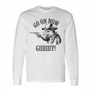 Camiseta de manga larga Go On Now Git Vintage Cowboy Opossum Country Western - Product Image 2