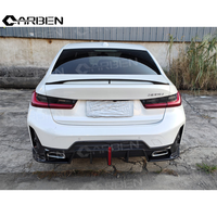 Kit carrosserie en fibre de carbone de haute qualité pour BMW Série 3 320/330/340i G20/G28, mise à niveau et remplacement du diffuseur arrière OEM avec éclairage LED