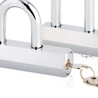 Cadenas en acier rhombique à six pans de 110 mm, antivol, étanche, avec anse renforcée, à clé, pour portail, remorque, entrepôt, vente en gros OEM