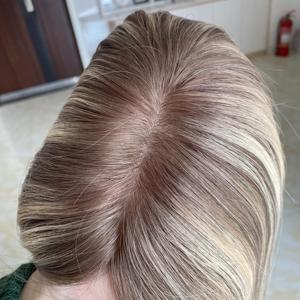 พร้อมส่งท็อปเปอร์ผมไหมขนาด 5x6.5 นิ้ว สีฮิตปี 2026 ผมแท้บริสุทธิ์จากรัสเซียและยุโรป ฐานไหม สำหรับผู้หญิงที่มีปัญหาผมร่วง - Product Image 4