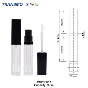 Tubes vides pour gloss à lèvres avec un grand applicateur, bouchon en verre et plastique jetable, base de gloss à lèvres, tubes en gros - Product Image 2