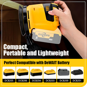 Ponceuse orbitale sans fil 20V à moteur brushless avec aspiration des poussières, 10 000 tr/min, 380W, fixation par pince, inclut 20 feuilles de ponçage, <span class=keywords><strong>3</strong></span> - Product Image 5