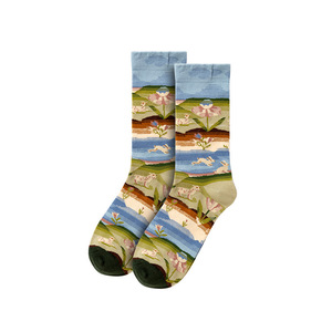 <span class=keywords><strong>Chaussettes</strong></span> mi-mollet abstraites pour femme, style rétro français, tendance Instagram, automne-hiver, motif peinture à l'huile - Product Image 5