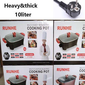 Çok fonksiyonlu Mini Cast demir tava yapışmaz tencere 8 /9/10/12 L elektrikli alüminyum pişirme tencere ev kullanımı için - Product Image 6