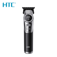 Tondeuse à cheveux pour hommes HTC AT-599 populaire avec lame en métallurgie des poudres, kit de tondeuse à coupe zéro rechargeable USB Type-C