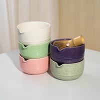 Service à thé matcha de style japonais 8 pièces, bol à matcha transfrontalier, fouet à thé cent brins, ensemble de thé en céramique pour le thé