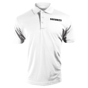 T-shirt Polo Unisex Promozionale Stile USA per Guardie di Sicurezza/Eventi con Bandiera sul Braccio, Taglie Grandi, 100% Poliestere, Manica Corta - Product Image 4