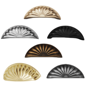 Kenop Laci Setengah Lingkaran Gaya Amerika, Bahan Zinc Alloy Solid Antik, untuk Lemari, Nakas, Jarak Lubang 76mm - Product Image 2