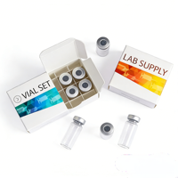 Etiqueta Rectangular Profesional Impresa en Flexografía, Papel Brillante Resistente a la Decoloración, Vial de Péptidos de 2 ml