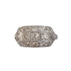 Hoge Op Aanvraag Drie Stenen Diamanten Ring Met Echt In Het Laboratorium Gekweekt Diamant Gra Certificaat Vvs D Moissanite 925 Sterling Zilver