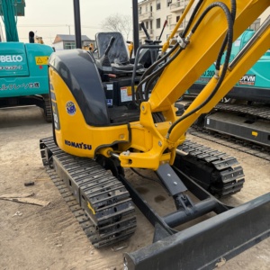 Mini-excavatrice hydraulique Komatsu PC30MR d'occasion de 3 tonnes, à balayage zéro, chenilles rétractables, moteur Yanmar, pompe à engrenages, pour usage intérieur - Product Image 5