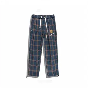 Chaopai Little Bear Plaid Casual Pants Loose Korean Edition Bomb Street Leggings for Men