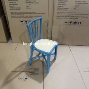 Chaise d'enfant en rotin artisanale de luxe pour fêtes et événements, mobilier enfant en osier naturel, location et vente en gros - Product Image 5