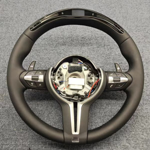 Volant en cuir M Performance compatible avec BMW F30 F32 F10 F20 F07 F01 E46 E60 E90 M3 M4 M5 <span class=keywords><strong>M7</strong></span>, volant en fibre de carbone LED - Product Image 2