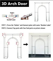 Support de toile de fond en métal 3D en forme d'arche ouverte, cadre en aluminium de 32 mm, housse personnalisée, pour l'entrée d'événements, l'affichage, la décoration de cabine photo de mariage