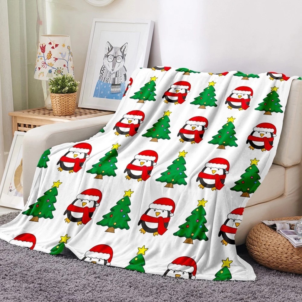 Arbre de Noël blanc pingouin