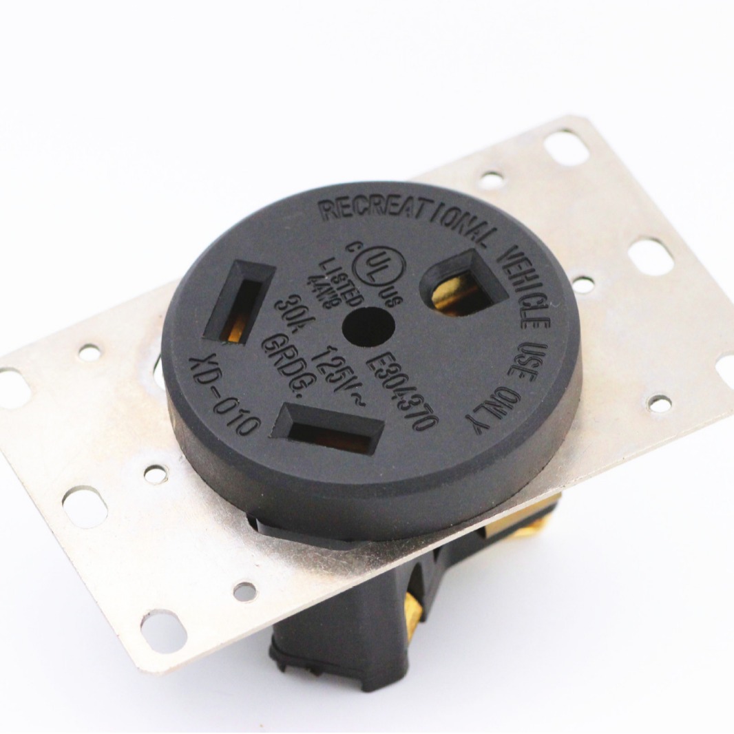 125V 30A Nema TT-30R XD-010 メスコンセント 定格銅導体プラグ