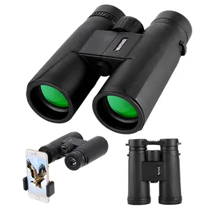 Binóculos dobráveis compactos para adultos, telescópio binocular poderoso 8x42 HD, para acampamento ao ar livre, caminhadas, observação de pássaros, caça