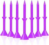 Réutilisable incassable 2 3/4 Plastique Driver 2 1/8 Fer Golf Tees Marqueurs de ligne Logo personnalisé Durable 83mm Longueur Articles promotionnels