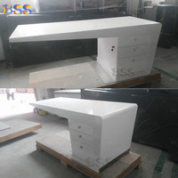 Bureau de direction moderne pour employés, table et chaises, bureau de PDG à Dubaï, bureau de direction unique en bois et marbre personnalisé