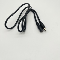 Câble d'extension 12v dc mâle/femelle, 5.5x2.1/5.5x2.5mm, 1m, noir, 2C18AWG