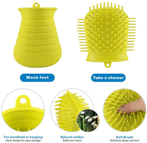 Limpieza cepillo Copa suave con cerdas de silicona rápidamente lavado barro sucio patas y pies mascota Paw <span class=keywords><strong>limpiador</strong></span> - Product Image 6