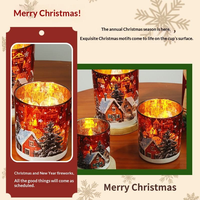 Diffuseur d'aromathérapie parfumé de Noël en verre, coupé au laser, creux, électroplaqué, sans flamme, parfum longue durée pour
