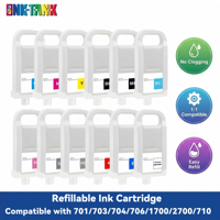 Cartuchos de Tinta Recargables Compatibles con INK-TANK para Canon PFI-701 PFI-703 PFI-704 PFI-706 1700 2700 710 8710 para Impresoras Canon
