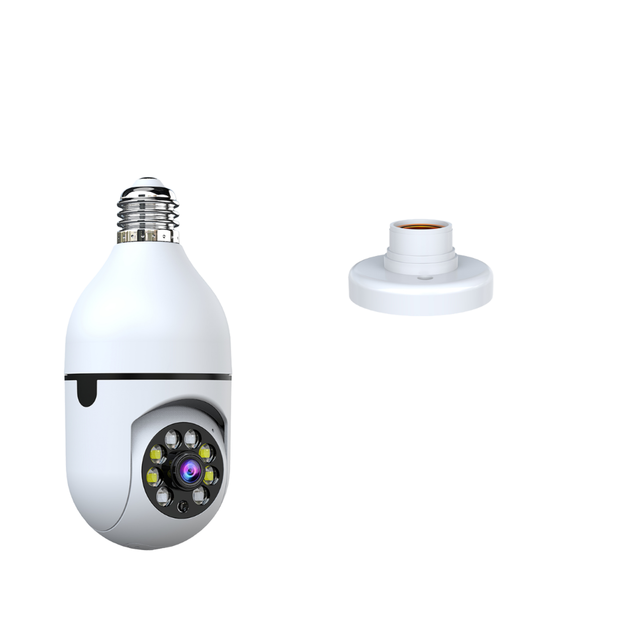 Auto Tracking 360 Degree Wireless CCTV Security Camera Night Vision 1080p 3MP Resolution CMOS Indoor WiFi Bulb Cloud Wide Angle