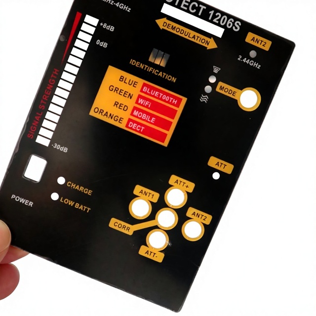 Custom PC Membrane Switch Keypad Panel | Embossed Tactile Keys | Multi-Color Silk Screen Control Label | Wear & Heat Resistant