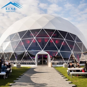Oferta Especial: Carpa Domo Geodésica Grande de 15M 20M para Campamento, Eventos de Lujo al Aire Libre, Fiestas y Bodas, con Plataforma de Madera, para 100 a 500 Personas - Product Image 4