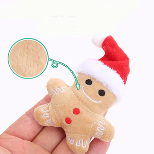 ของเล่นสัตว์เลี้ยงขายส่ง ของเล่นแมวน่ารัก ตุ๊กตาขนมปังขิงคริสต์มาส ของเล่นแมวแคทนิป ของเล่นลูกสุนัข ของเล่นสุนัขและแมว ของเล่นแมวแบบอินเทอร์แอคทีฟ - Product Image 1