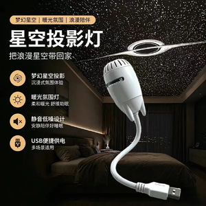 Starry Sky Ceiling <b>Projector</b> Night <b>Light</b> USB Powered Bedroom Ambient Lamp HD Focusing Geometric Design - Product Image 1