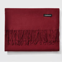 Agent d'achat 1688 Chine Écharpe en cachemire Pashmina Hiver Couleur unie Acrylique Écharpes Châles pour femmes