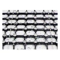Fabricant de publicité murale extérieure transparent LED mesh display video smd pixel point light mesh led screen for media faceface