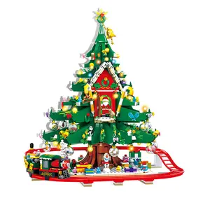 88013 Weihnachts baum Bausteine Kits 2022 Spielzeug Block Village Brick Build Set Spielzeug New House Sets Weihnachts mann Kinderspiel zeug