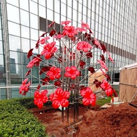 Sculpture de fleurs en métal à vendre, sculpture de fleurs d'extérieur