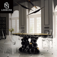 Boca do lobo table laquée noire de luxe personnalisée 5 start hall d'hôtel table de console de couloir antique
