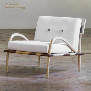 Sillón Nórdico del siglo XXI en <span class=keywords><strong>tela</strong></span> acolchada de nogal ceniza hecha en China - Product Image 3