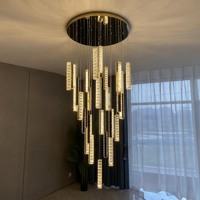 Lustre long pour escalier JACKSUN, moderne, simple, atmosphérique, créatif, villa, lustre rotatif, lumière nordique, luxe