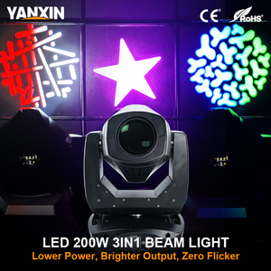 Faro mobile professionale 3-in-1 RGB LED da 200W con DMX512 e attivazione sonora per illuminazione scenica di bar ed eventi - Product Image 1