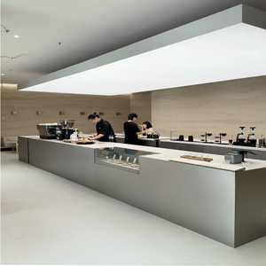 Vintage Bar Counter <b>Mirror</b> Stainless Steel Custom Bar <b>Table</b> with Signage for Pub Cocktail Bar - Product Image 3