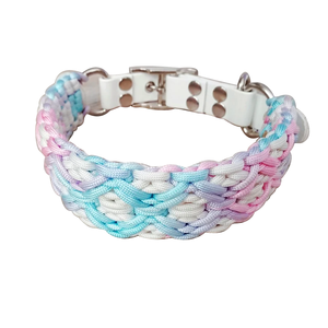 Collier de chien en paracorde macramé tressé à la main avec logo personnalisé, collier de dressage réglable en cuir pour chien, <span class=keywords><strong>pit</strong></span>-<span class=keywords><strong>bull</strong></span> - Product Image 1