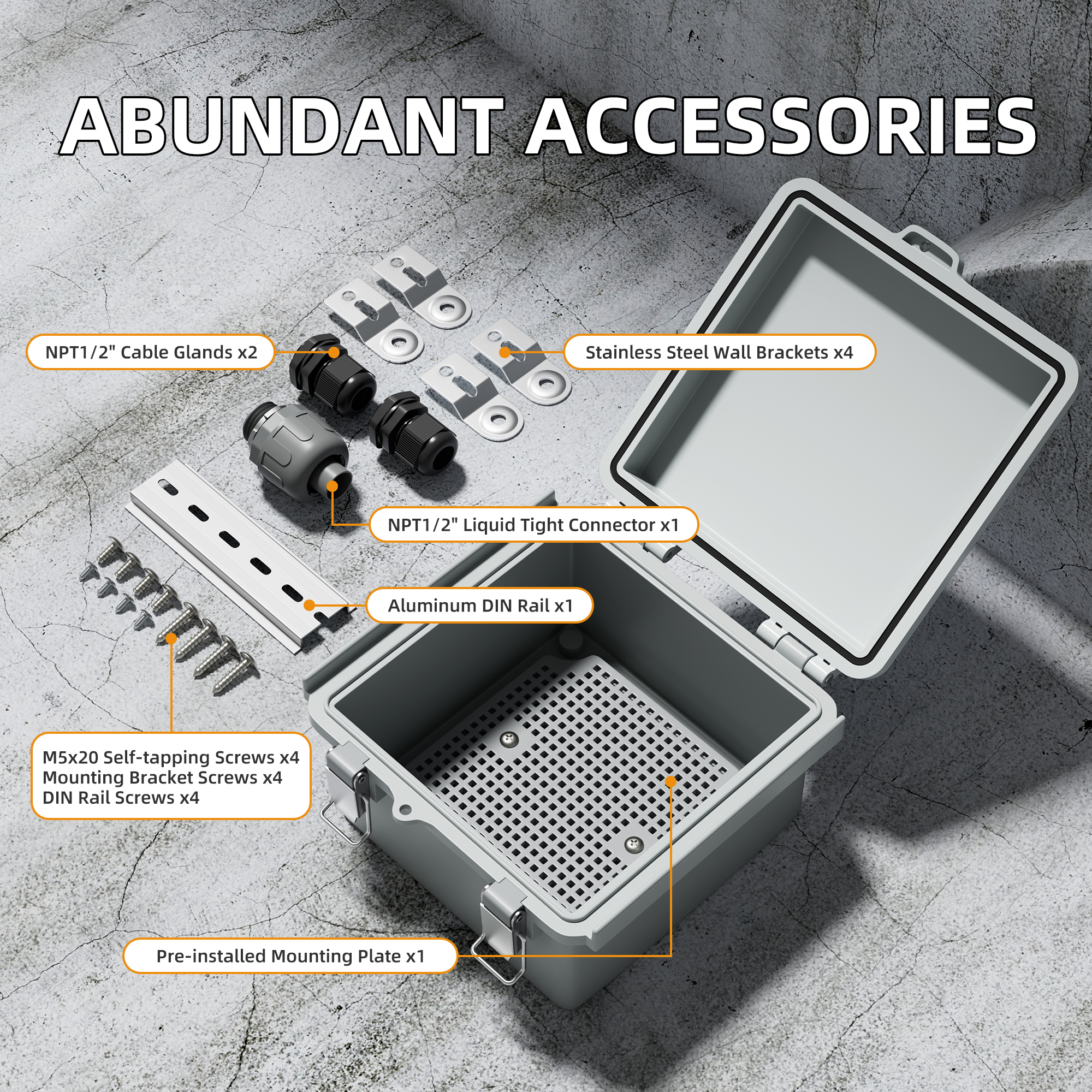 屋外防水ジャンクションボックスプラスチック電気挿入ボックスIP67防水