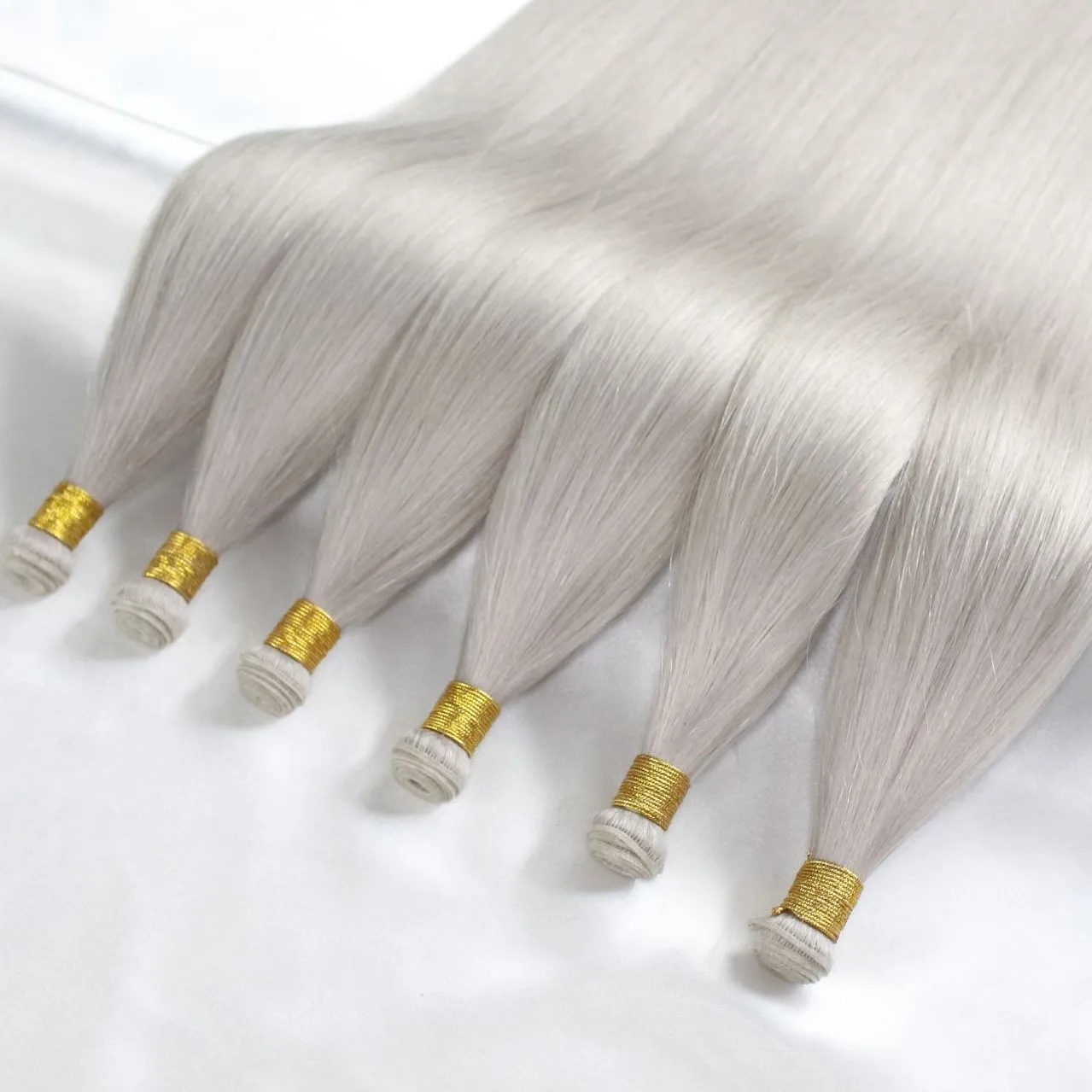 Unprocessed Cuticle Aligned 100% European Virgin Human Hair Double Drawn Hand Tied Weft Genius Weft Hair Extensions