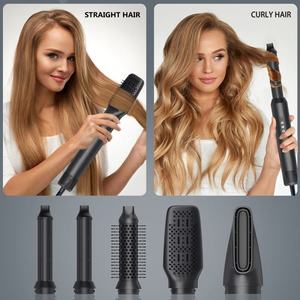 <span class=keywords><strong>HS05</strong></span> Cepillo Secador de Pelo Portátil Francés con Iones Negativos, Rizador y Alisador de Pelo, Sin Escobillas, Alta Velocidad, Multifunción 5 en 1 - Product Image 2
