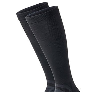 High Compression <b>Socks</b> Breathable Knitted Solid Black <b>Running</b> <b>Socks</b> for Adults Anti-Slip Breathable Durable Compression <b>Socks</b> - Product Image 2