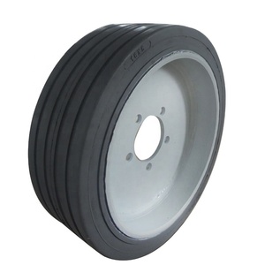 Rueda de ensamblaje para elevador de tijera JLG, llanta de acero 16x5, rodamiento liso, para uso en planta de fabricación - Product Image 3