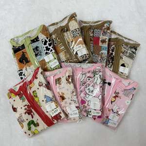 RTS Bambus gestrickt Zwei-Wege-Reiß verschluss Stram pler für Kinder ODM nicht Stuffy Casual Western Printing Reiß verschluss für den Herbst - Product Image 1